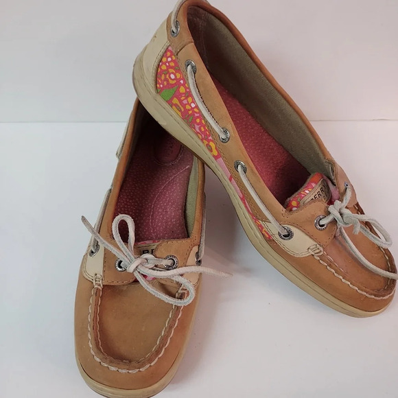 Sperry 9102245 Angelfish Floral Boat Shoes Top Siders in Size 8M - Picture 1 of 12